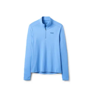 【RAB】Force LS Zip Wmns 長袖防曬抗臭立領半拉鍊排汗衣 藍知更鳥 女款 #QCC40