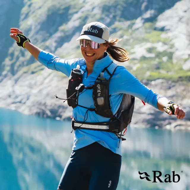 【RAB】Force LS Zip Wmns 長袖防曬抗臭立領半拉鍊排汗衣 藍知更鳥 女款 #QCC40