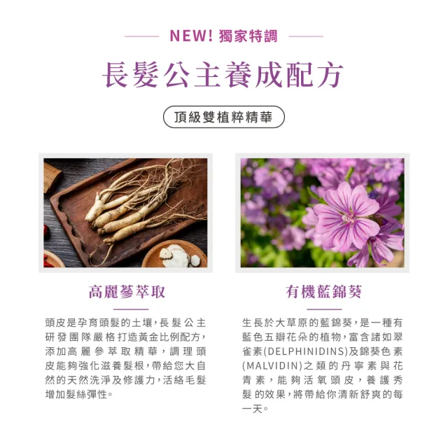 【長髮公主的秘密】粉紫夢境洗髮精/護髮2入組(護髮乳 護髮素 護髮膜)
