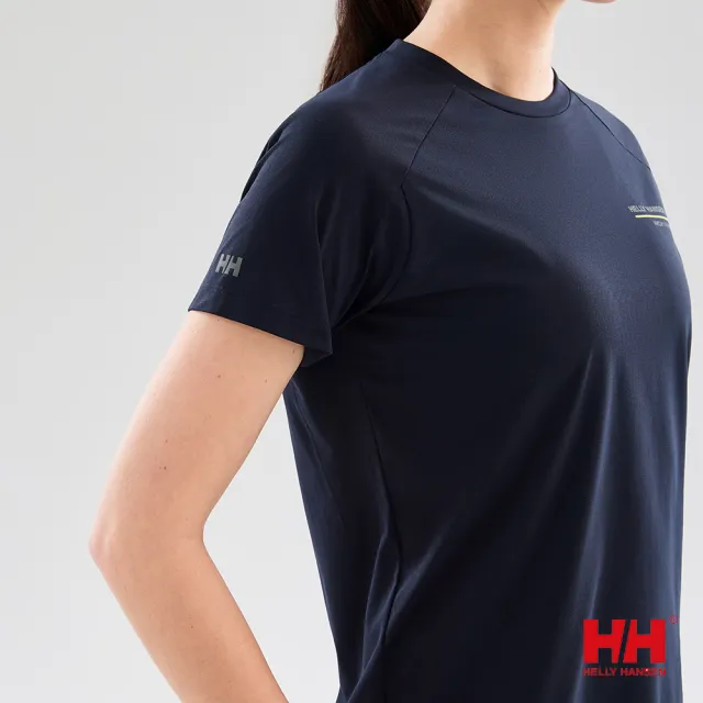 【Helly Hansen】女 ARCV 防曬 抗UV 涼感 短袖 上衣 深藍 粉紅 白