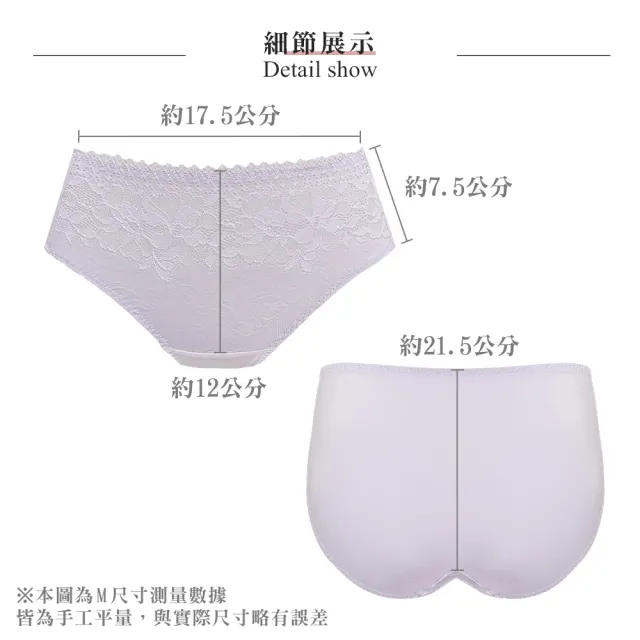【Swear 思薇爾】Love myself系列M-XXL蕾絲中腰三角女內褲(夕霧紫)