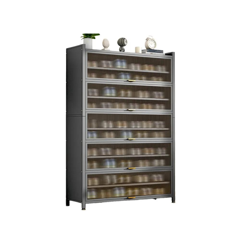 【銘利萊】鋼製鞋櫃 家用多層鞋櫃 大容量鞋架 室內入☆防塵收納櫃 玄關置物櫃(11層 60*35*184)