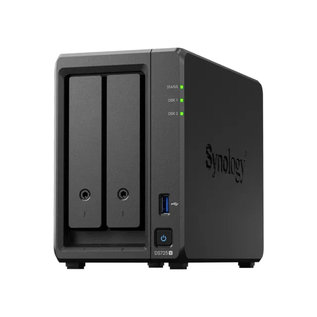 【Synology 群暉科技】搭20TBx2★ DS725+ NAS 網路儲存伺服器(2Bay/AMD/4GB)+(HAT3320-20T)