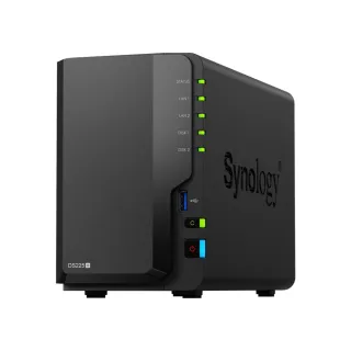 【Synology 群暉科技】搭20TBx2★DS225+ NAS 網路儲存伺服器(2Bay/Intel/2GB)+(HAT3320-20T)