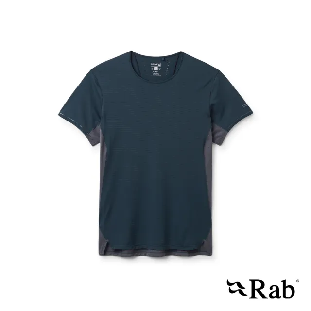 【RAB】Sonic Ultra Tee 短袖極限野跑排汗衣 鯨魚灰 男款 #QCC57