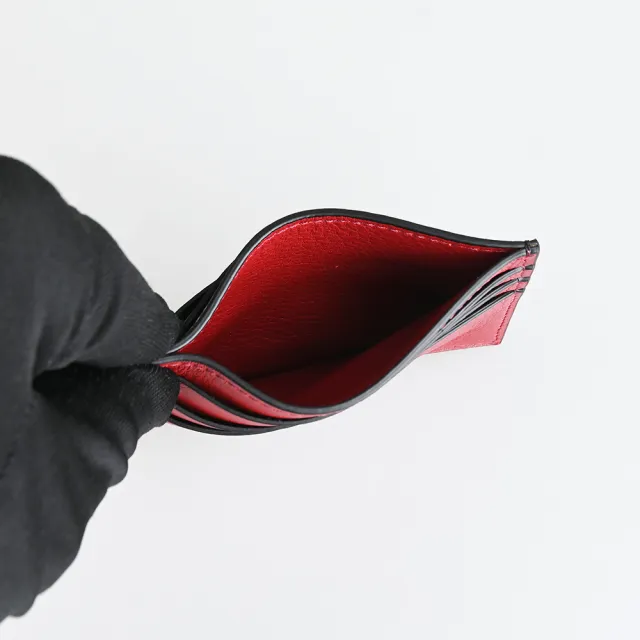 【Salvatore Ferragamo】GANCINI 6卡卡夾(黑x紅)