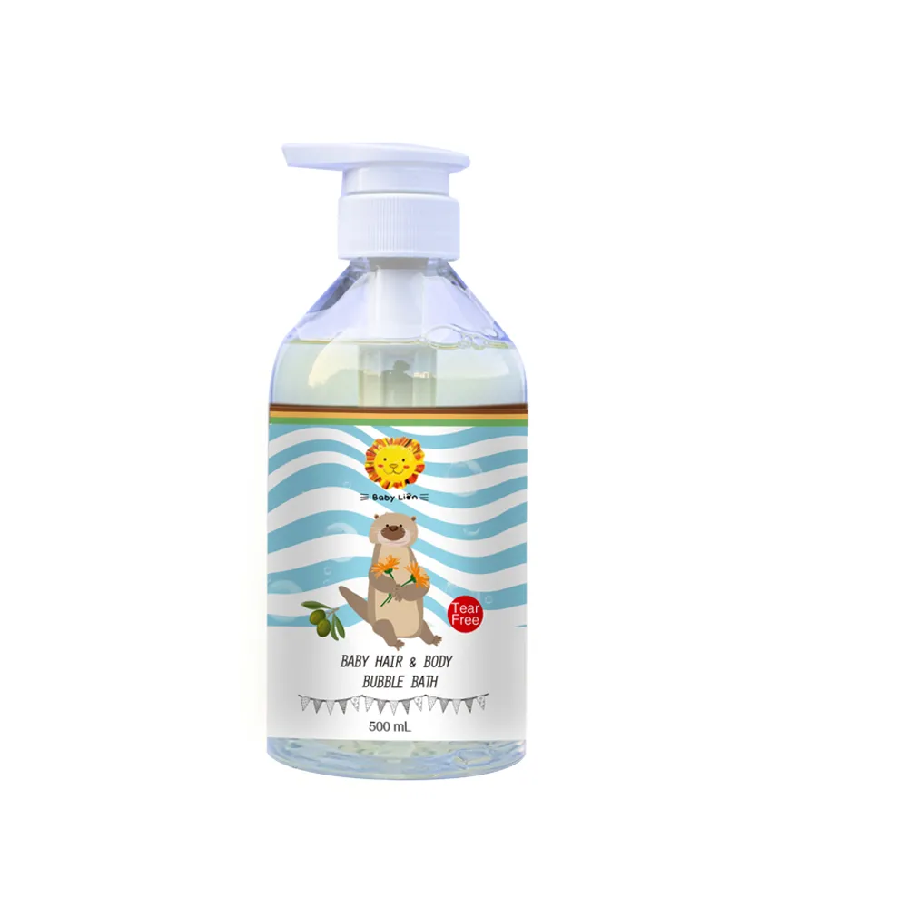 【獅子寶寶】金盞花舒緩保濕系列 嬰幼兒2in1洗髮沐浴泡泡露500mL 兒童寶寶洗澡洗髮沐浴 洗沐二合一