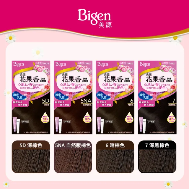 【Hoyu Bigen 美源】花果香快速染髮霜(12色任選)