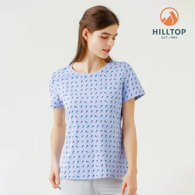 【Hilltop 山頂鳥】獨家特談-男/女/童款Polygiene抗菌抗UV吸濕快乾彈性T恤(短袖/印花/LOGO/素面/多款任選)
