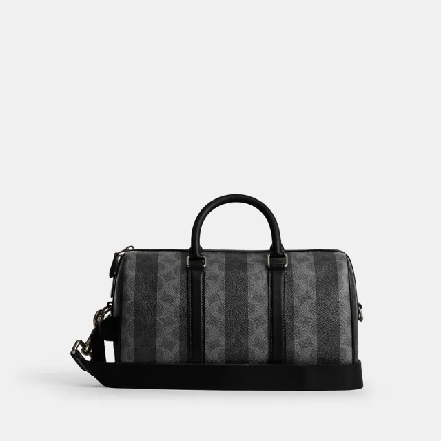 【COACH】蔻馳官方直營 VENTURER 27 經典標誌條紋圖案行李袋 旅行袋 斜背包(CEK65)