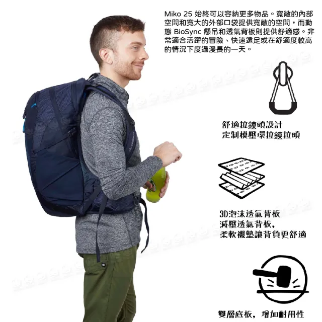 【Gregory】25L MIKO多功能登山背包《漆樹紅》145276/雙肩背包/後背包/電腦包/旅行/自行車