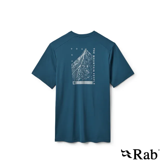 【RAB】Force Esker Tee 短袖防曬抗臭排汗T恤 男款 暴風藍 #QCC62