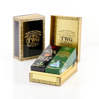 【TWG Tea】時尚茶罐雙入禮盒組 1837紅茶100g+蝴蝶夫人之茶100g(紅茶+綠茶)