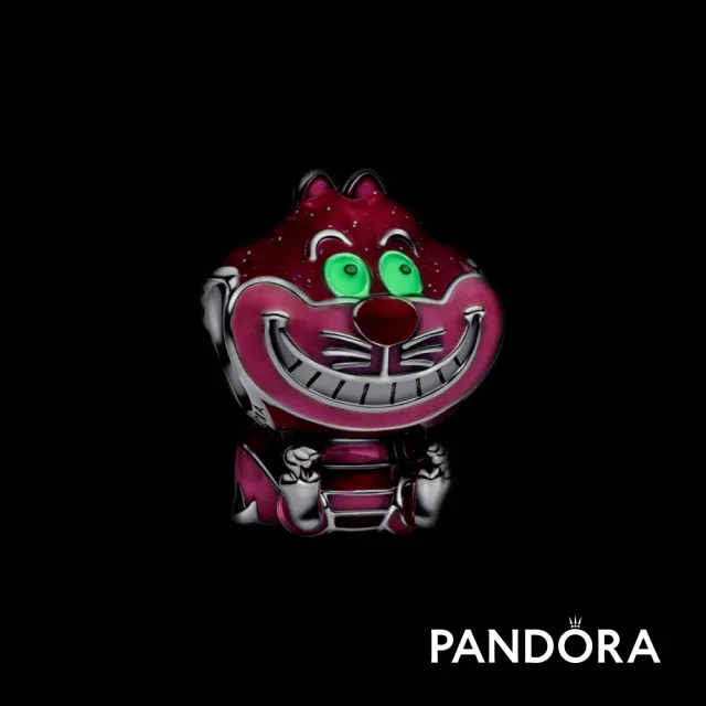 【Pandora 潘多拉】迪士尼《愛麗絲夢遊仙境》柴郡貓造型串飾-飾品/情人節禮物/生日禮/純銀