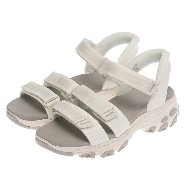 【SKECHERS】女鞋 休閒系列 涼拖鞋 涼鞋 瞬穿舒適科技 D LITES SANDAL (163651WHT)
