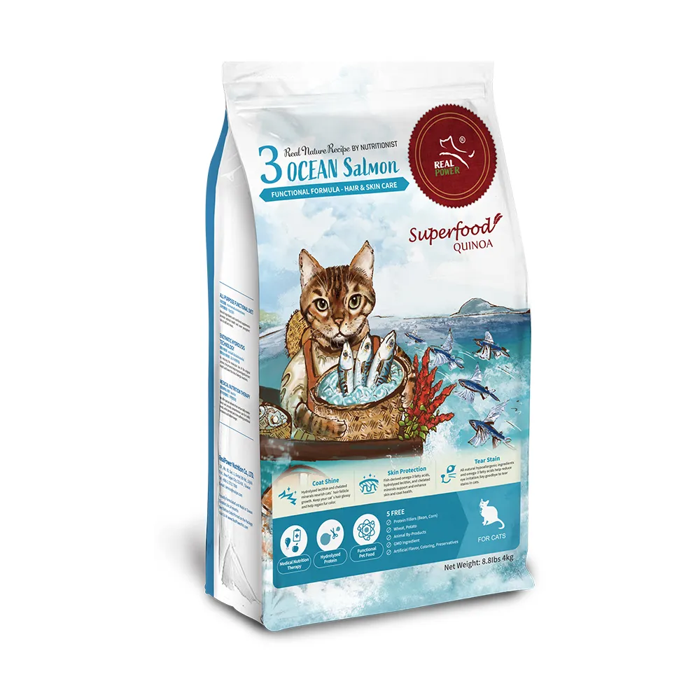 【Real Power 瑞威】天然平衡 貓糧3號 海洋魚貝 亮毛護膚配方 4kg(貓糧 貓飼料)