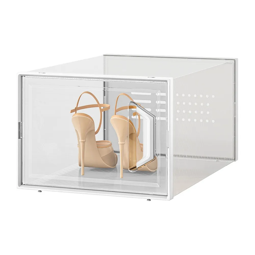 【Quality 聚家】透明鞋盒 收納盒 鞋架 鞋櫃 展示櫃 組合鞋櫃(6個裝 防塵防潮/透明可視/方便拿取)