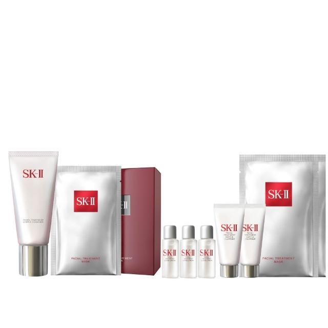 【SK-II】官方直營 面膜潔面雙重組(面膜6片+潔面乳120g)