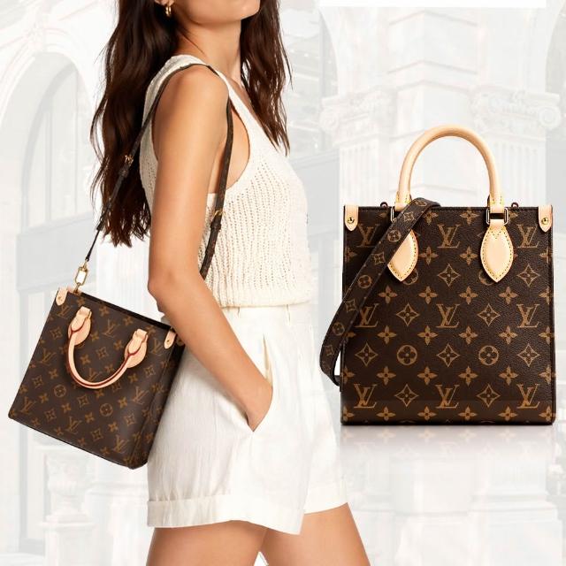 【Louis Vuitton 路易威登】M46265 Sac Plat BB Monogram帆布托特包 (卡其)