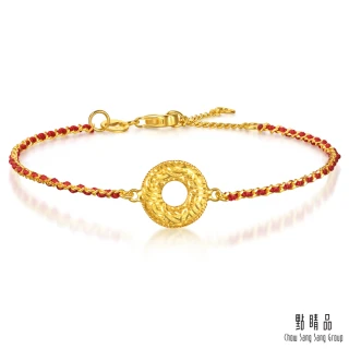 【點睛品】紅繩平安扣 黃金手鍊_計價黃金(4月新品)