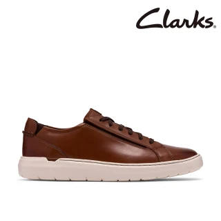 【Clarks】男鞋 Flexwell Lace真皮輕量綁帶板鞋 休閒鞋(CLM87426C)