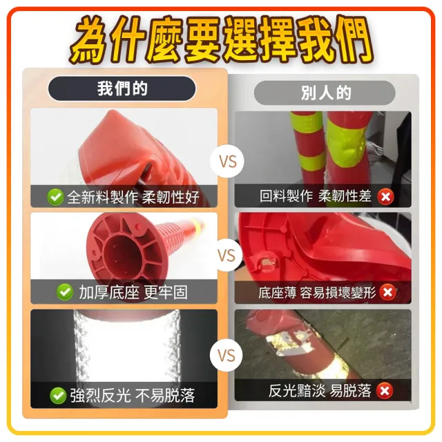 反光防撞柱 防撞桿分隔桿 反彈桿 迴力桿 彈力警示柱 PU彈力柱 618-RW755 隔離樁護欄 固定立柱