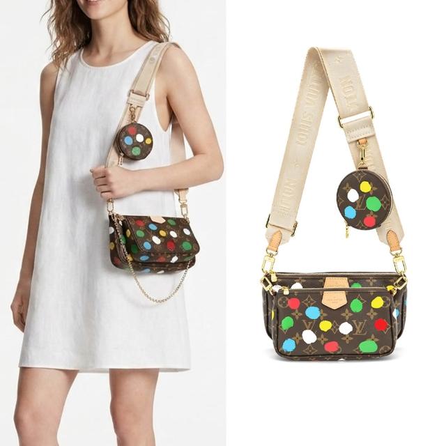 LV LOUIS VUITTON路易威登 M46385 x YK Infinity Dots 圓點印花混合式斜背包 歐系經典時尚名牌高雅輕巧包款,一絲不苟工藝,Louis Vuitton LV x YK Infinity Dots 圓點印花混合式斜揹包(卡其)M46385,設計簡約大方,適合日常出勤與休閒搭配,兼具時尚與實用性。