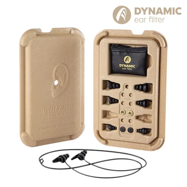 【Dynamic Ear Filter】深度舒眠降噪耳塞組 -25dB 專利薄膜濾波片／聲音的舒服感（睡眠 音樂 錄音 游泳）
