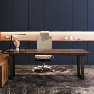 【FUNTE】Force 大型電動升降桌/纖維板 200x80cm 八色可選(辦公桌 電腦桌 工作桌 主管桌 餐桌)