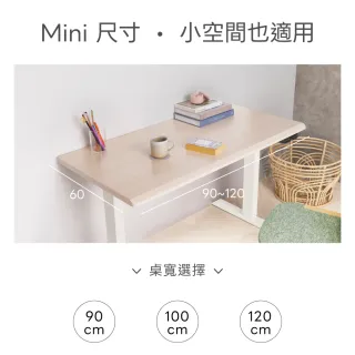 【FUNTE】Mini+ 電動升降桌/二節式 120x60cm 八色可選(辦公桌 電腦桌 工作桌)