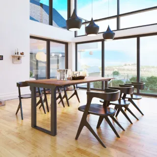 【FUNTE】Force 大型電動升降桌/纖維板 220x90cm 八色可選(辦公桌 電腦桌 工作桌 主管桌 餐桌)