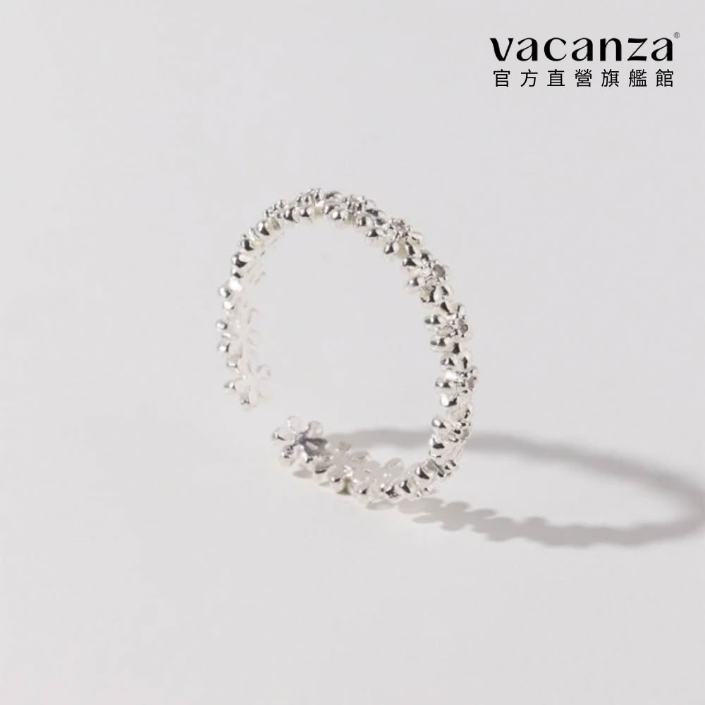 【vacanza】經典花圈 925純銀飾品 純銀戒指(抗過敏 生日禮物)