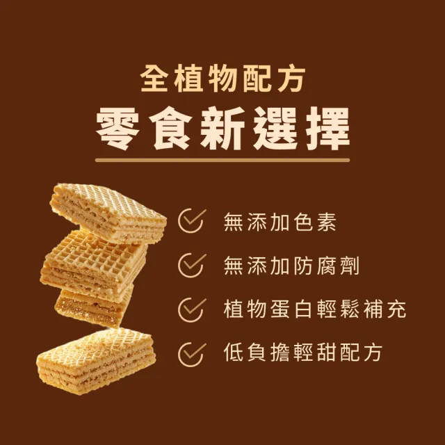 【THE VEGAN 樂維根】大豆蛋白威化餅 巧克力口味/花生口味 盒裝12支裝 純素植物性蛋白 大豆蛋白 蛋白質