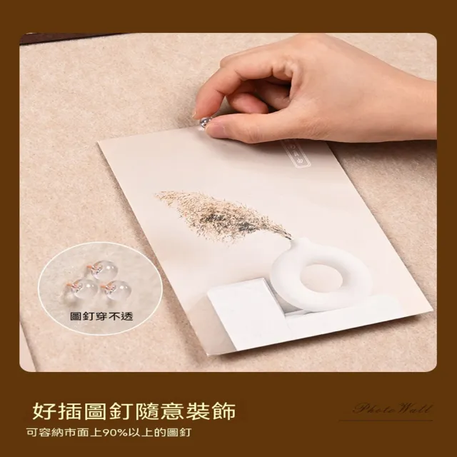 悅家家 毛氈牆貼60X120cm 軟木板免打孔 辦公室佈告欄 公司文化牆 公告欄 展示板 照片墻 預購12天