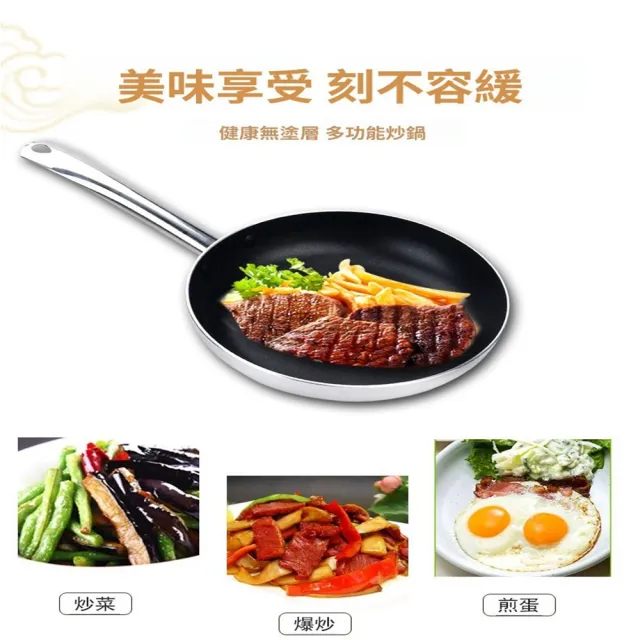 【Quality 聚家】平底鍋 煎鍋 炒菜鍋 不粘鍋 牛排鍋 30CM/不挑爐竈/導熱均勻/超輕量鍋身