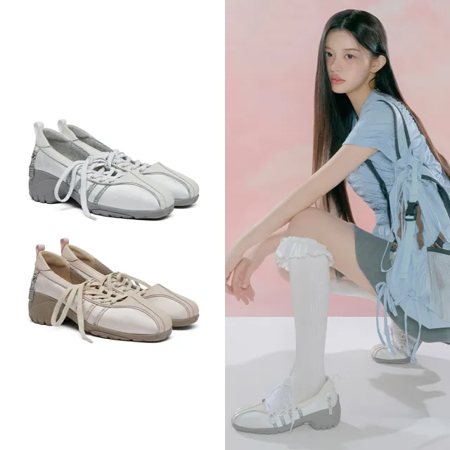 【Rockfish Weatherwear】X ILLIT BRYN VELCRO SNEAKERS V2 網眼魔鬼氈運動鞋 皮革 多色 女鞋
