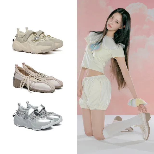 【Rockfish Weatherwear】X ILLIT BRYN VELCRO SNEAKERS V2 網眼魔鬼氈運動鞋 皮革 多色 女鞋