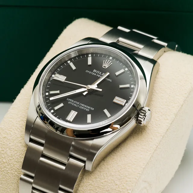 【ROLEX 勞力士】Oyster Perpetual 36 腕錶(黑色錶面)