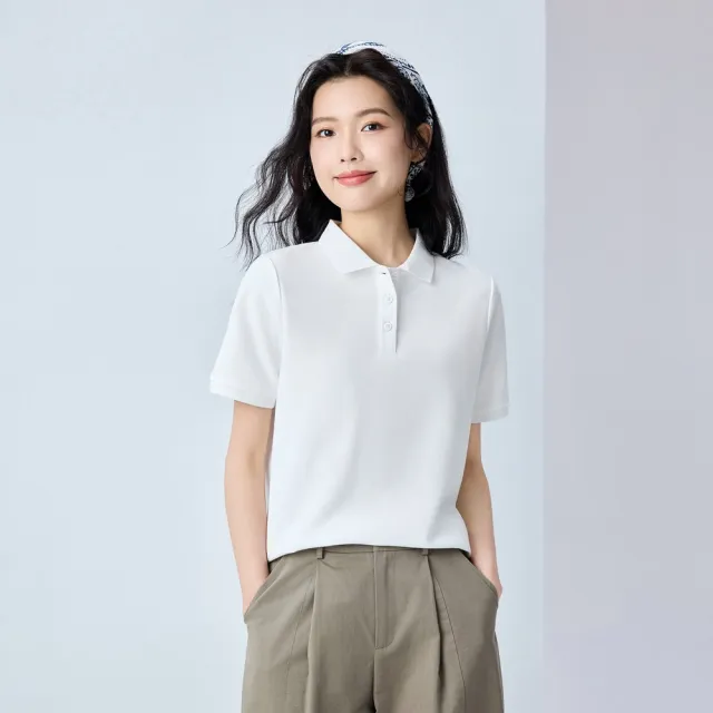 【GIORDANO 佐丹奴】男女裝涼感防曬短袖POLO衫(多色任選)