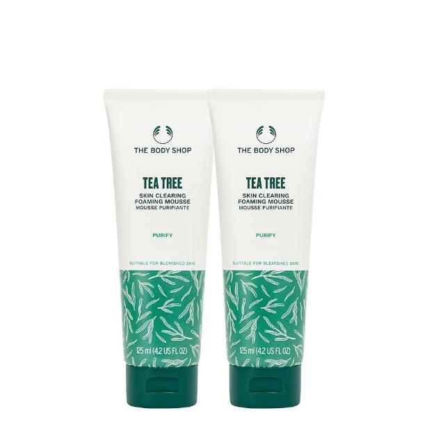 即期品【THE BODY SHOP 美體小舖】茶樹淨膚深層泡沫潔面乳買正貨送正貨(125ml x2)