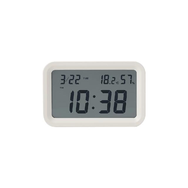 【MUJI 無印良品】數位時鐘/中/白 長125x寬80x高36mm