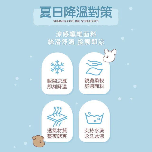 【DON】1107聯名系列-ICE TECH+冰絲涼感床包枕套組-加大
