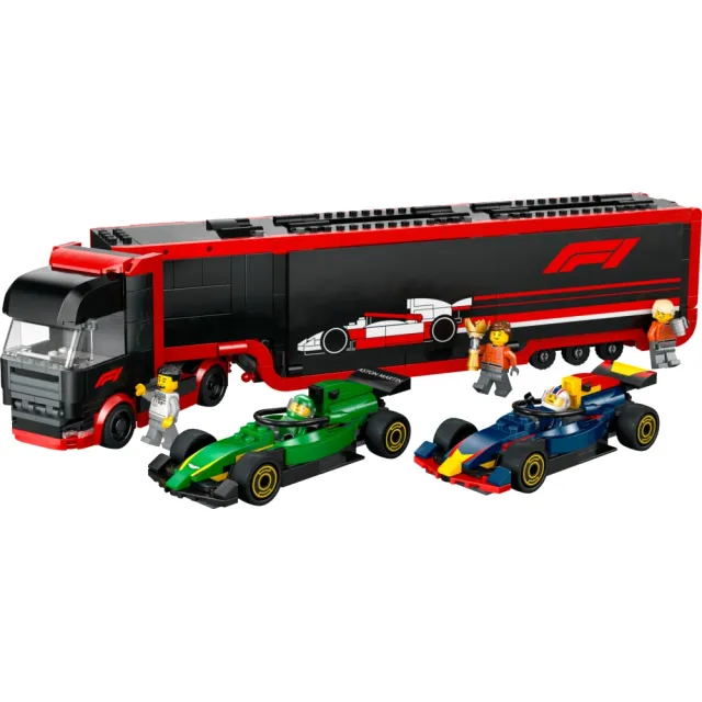 LEGO 樂高】城市系列60445 F1卡車和RB20 與AMR24 F1 汽車(Formula1
