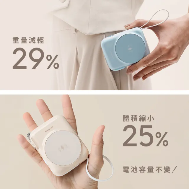 【Photofast】10000mAh Qi2 AllDay磁吸無線充行動電源_38.5Wh_具Wh標示(Magsafe/自帶線/Apple Watch)