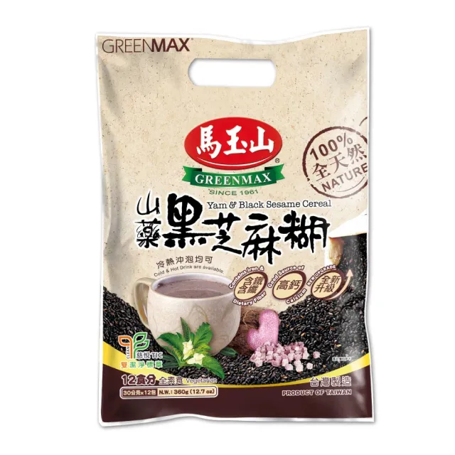 【馬玉山】山藥黑芝麻糊(30gx12入/袋)