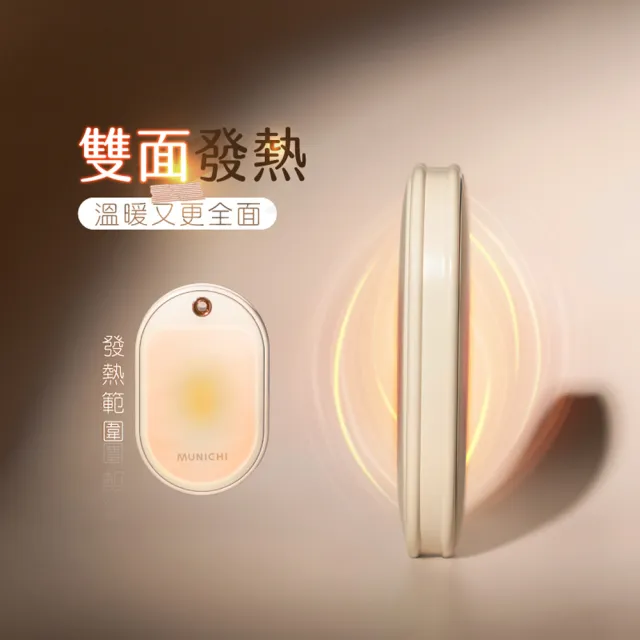 【MUNICHI 沐尼黑】智能恆溫雙面速熱暖手寶 MR.WARM(暖蛋 暖暖包 雙面發熱)