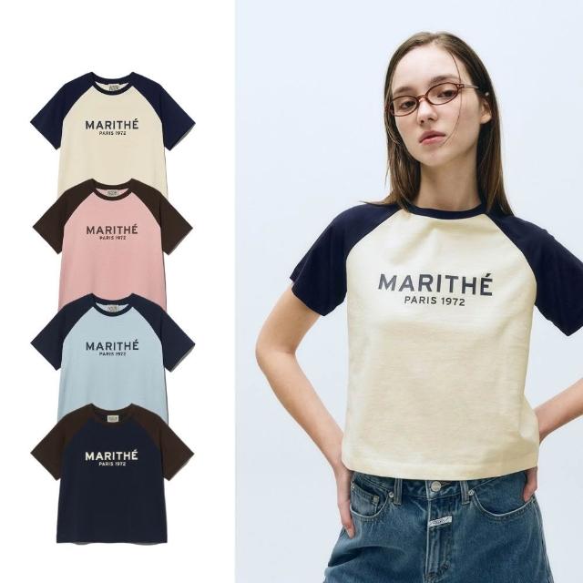 【MARITHE FRANCOIS GIRBAUD】官方旗艦 女版 常規LOGO拉格蘭袖短版上衣 MFG(多款任選)