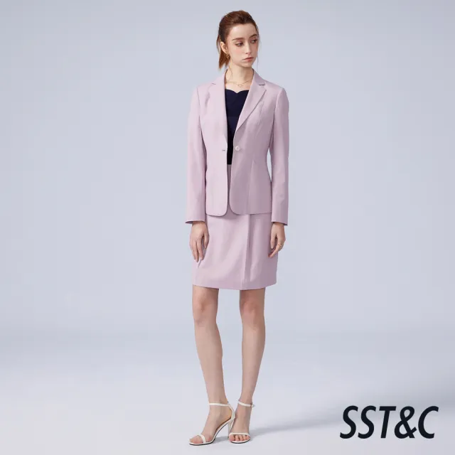 【SST&C】女裝_霧紫箱褶西裝窄裙(可機洗)82126304014(換季65折)