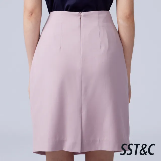【SST&C】女裝_霧紫箱褶西裝窄裙(可機洗)82126304014(換季65折)