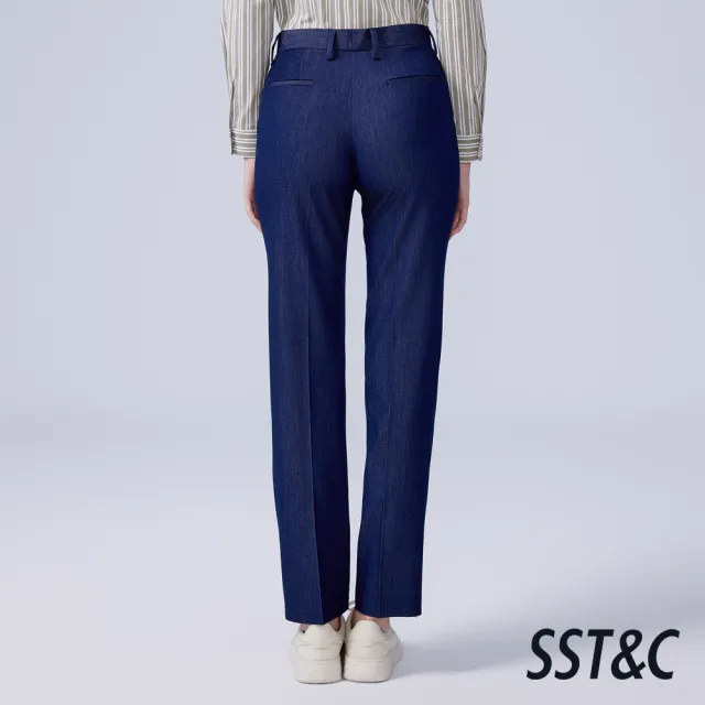 【SST&C】女裝_深藍丹寧感小直筒西裝褲82126302008(換季65折)